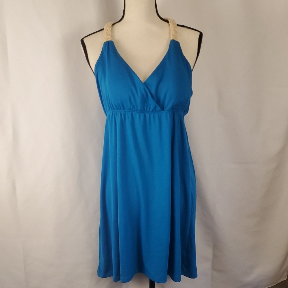 No Boundaries Blue Backless Dress